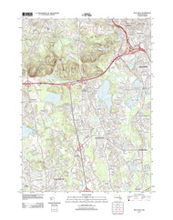 Blue Hills, Massachusetts 2012 () USGS Old Topo Map Reprint 7x7 MA Quad