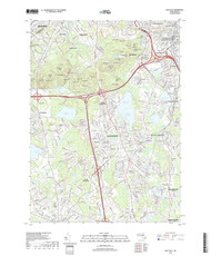 Blue Hills, Massachusetts 2018 () USGS Old Topo Map Reprint 7x7 MA Quad