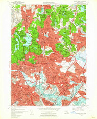 Boston North, Massachusetts 1956 (1962) USGS Old Topo Map Reprint 7x7 MA Quad 350029