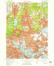 Boston North, Massachusetts 1956 (1958) USGS Old Topo Map Reprint 7x7 MA Quad 350030