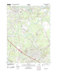 Bridgewater, Massachusetts 2012 () USGS Old Topo Map Reprint 7x7 MA Quad