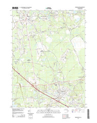 Bridgewater, Massachusetts 2015 () USGS Old Topo Map Reprint 7x7 MA Quad