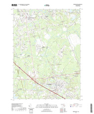 Bridgewater, Massachusetts 2018 () USGS Old Topo Map Reprint 7x7 MA Quad