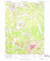 Bridgewater, Massachusetts 1962 (1969) USGS Old Topo Map Reprint 7x7 MA Quad 350040