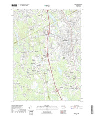 Brockton, Massachusetts 2018 () USGS Old Topo Map Reprint 7x7 MA Quad