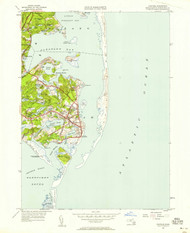 Chatham, Massachusetts 1947 (1958) USGS Old Topo Map Reprint 7x7 MA Quad 350045