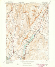 Cheshire, Massachusetts 1944 (1958) USGS Old Topo Map Reprint 7x7 MA Quad 350050