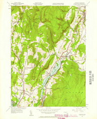 Cheshire, Massachusetts 1944 (1958) USGS Old Topo Map Reprint 7x7 MA Quad 350052