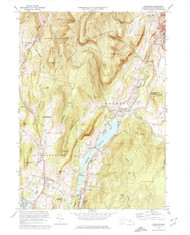 Cheshire, Massachusetts 1973 (1975) USGS Old Topo Map Reprint 7x7 MA Quad 350056