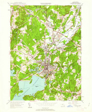Clinton, Massachusetts 1950 (1962) USGS Old Topo Map Reprint 7x7 MA Quad 350064