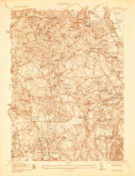 Cohasset, Massachusetts 1936 () USGS Old Topo Map Reprint 7x7 MA Quad 350067