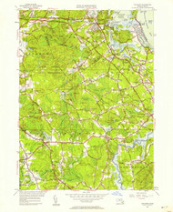 Cohasset, Massachusetts 1947 (1958) USGS Old Topo Map Reprint 7x7 MA Quad 350069