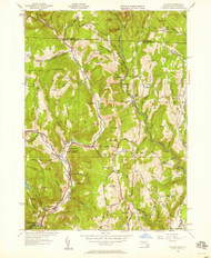 Colrain, Massachusetts 1945 (1958) USGS Old Topo Map Reprint 7x7 MA Quad 350074