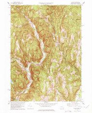 Colrain, Massachusetts 1977 (1977) USGS Old Topo Map Reprint 7x7 MA Quad 350079