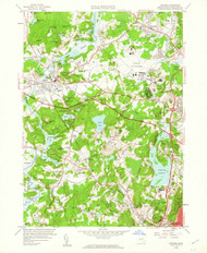 Concord, Massachusetts 1958 (1963) USGS Old Topo Map Reprint 7x7 MA Quad 350081