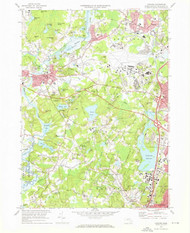 Concord, Massachusetts 1970 (1972) USGS Old Topo Map Reprint 7x7 MA Quad 350084