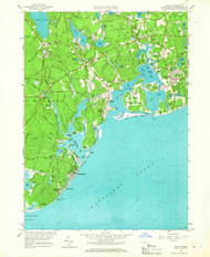 Cotuit, Massachusetts 1961 (1967) USGS Old Topo Map Reprint 7x7 MA Quad 350093