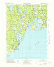 Cotuit, Massachusetts 1974 (1978) USGS Old Topo Map Reprint 7x7 MA Quad 350094