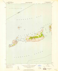 Cuttyhunk, Massachusetts 1951 (1958) USGS Old Topo Map Reprint 7x7 MA Quad 350061