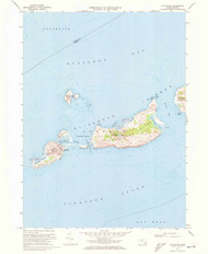 Cuttyhunk, Massachusetts 1972 (1973) USGS Old Topo Map Reprint 7x7 MA Quad 350063