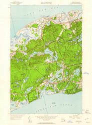 Dennis, Massachusetts 1949 (1960) USGS Old Topo Map Reprint 7x7 MA Quad 350096