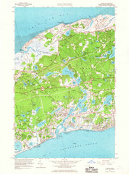 Dennis, Massachusetts 1961 (1967) USGS Old Topo Map Reprint 7x7 MA Quad 350098