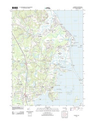 Duxbury, Massachusetts 2012 () USGS Old Topo Map Reprint 7x7 MA Quad