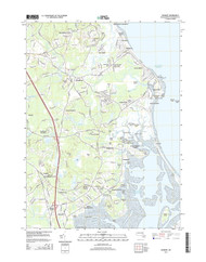 Duxbury, Massachusetts 2015 () USGS Old Topo Map Reprint 7x7 MA Quad