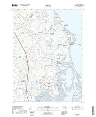 Duxbury, Massachusetts 2018 () USGS Old Topo Map Reprint 7x7 MA Quad