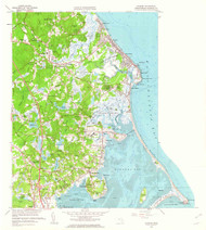 Duxbury, Massachusetts 1961 (1963) USGS Old Topo Map Reprint 7x7 MA Quad 350102