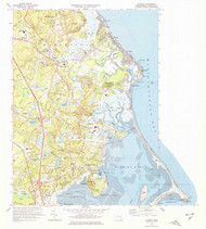 Duxbury, Massachusetts 1974 (1978) USGS Old Topo Map Reprint 7x7 MA Quad 350103