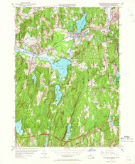 East Brookfield, Massachusetts 1954 (1966) USGS Old Topo Map Reprint 7x7 MA Quad 350105