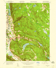 East Lee, Massachusetts 1945 (1956) USGS Old Topo Map Reprint 7x7 MA Quad 350107
