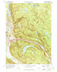 East Lee, Massachusetts 1973 (1974) USGS Old Topo Map Reprint 7x7 MA Quad 350111