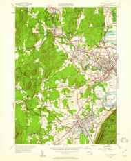 Easthampton, Massachusetts 1948 (1961) USGS Old Topo Map Reprint 7x7 MA Quad 350117