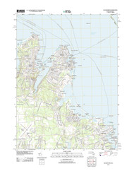 Edgartown, Massachusetts 2012 () USGS Old Topo Map Reprint 7x7 MA Quad