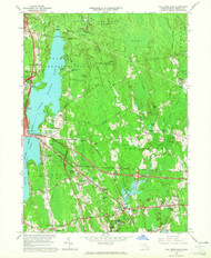 Fall River East, Massachusetts 1963 (1965) USGS Old Topo Map Reprint 7x7 MA Quad 350136