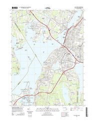 Fall River, Massachusetts 2015 () USGS Old Topo Map Reprint 7x7 MA Quad