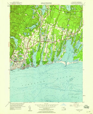 Falmouth, Massachusetts 1957 (1958) USGS Old Topo Map Reprint 7x7 MA Quad 350138