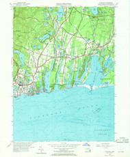 Falmouth, Massachusetts 1957 (1969) USGS Old Topo Map Reprint 7x7 MA Quad 350139