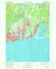 Falmouth, Massachusetts 1972 (1974) USGS Old Topo Map Reprint 7x7 MA Quad 350140