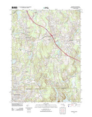 Franklin, Massachusetts 2012 () USGS Old Topo Map Reprint 7x7 MA Quad