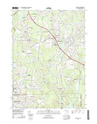 Franklin, Massachusetts 2015 () USGS Old Topo Map Reprint 7x7 MA Quad