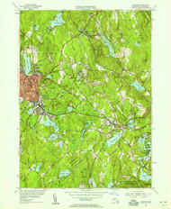 Gardner, Massachusetts 1954 (1958) USGS Old Topo Map Reprint 7x7 MA Quad 350151