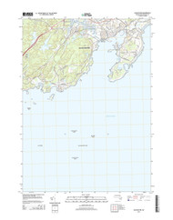 Gloucester, Massachusetts 2015 () USGS Old Topo Map Reprint 7x7 MA Quad