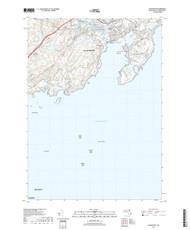 Gloucester, Massachusetts 2018 () USGS Old Topo Map Reprint 7x7 MA Quad
