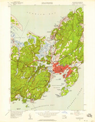 Gloucester, Massachusetts 1949 (1958) USGS Old Topo Map Reprint 7x7 MA Quad 350157