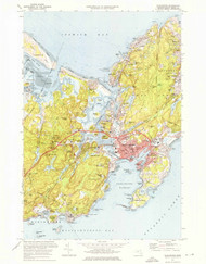 Gloucester, Massachusetts 1973 (1976) USGS Old Topo Map Reprint 7x7 MA Quad 350160
