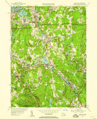 Grafton, Massachusetts 1953 (1958) USGS Old Topo Map Reprint 7x7 MA Quad 350165