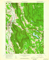 Great Barrington, Massachusetts 1958 (1960) USGS Old Topo Map Reprint 7x7 MA Quad 350170